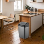 (50L) MantraRaj Plastic Flip Lid Trash Bin, Removable Rotating Lid, Plastic Rotating Lid Trash Bin, Kitchen Trash Bin